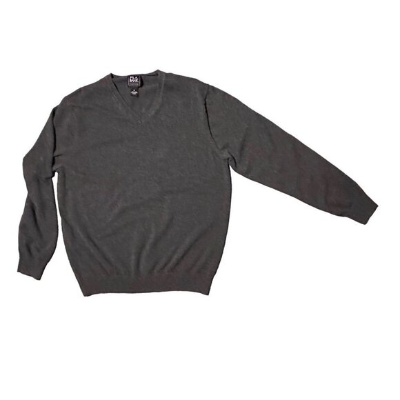 Jos A Bank Traveler 100% Pima Cotton V-Neck Sweater XXL Heather Gray EUC - Picture 4 of 11